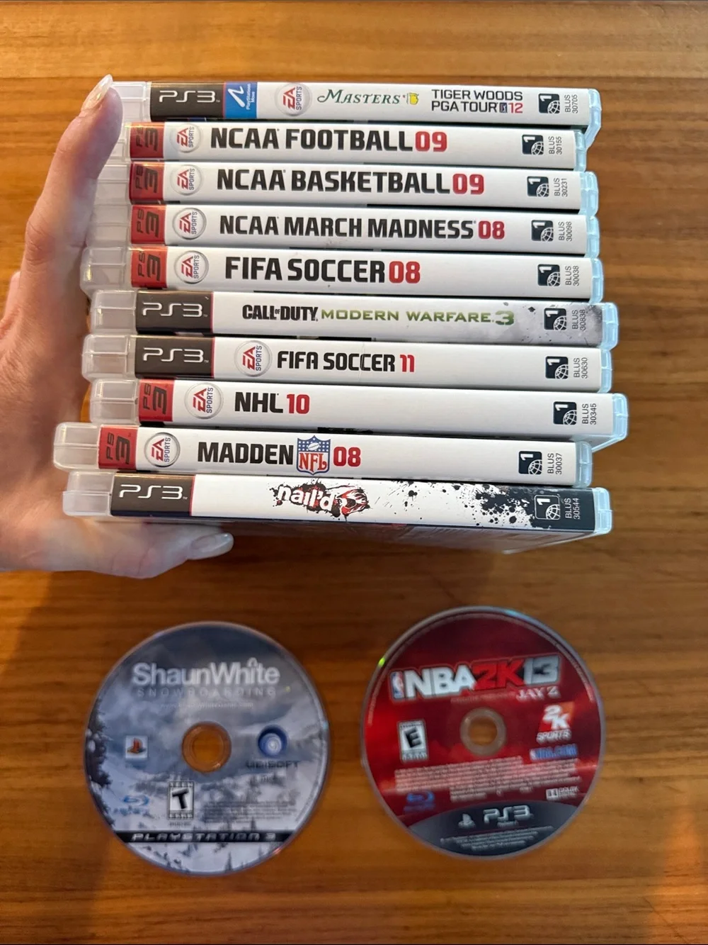 PS3 Game Lot-11 Games-NCAA, COD, NHL, FIFA, masters, madden
